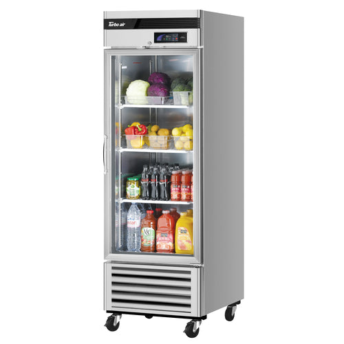 Turbo Air TSR-23GSD-N6 Super Deluxe Glass Door Refrigerator One-section 27"W X 31-7/8"D X